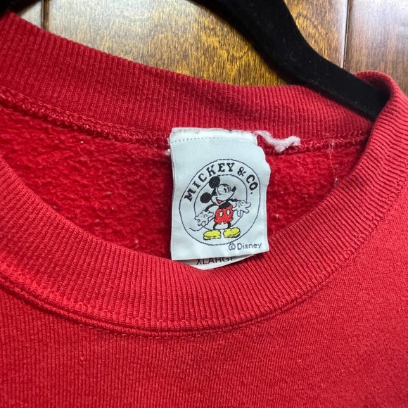 Vintage Minnie Mouse Red Sweater Mickey And Co Women's XL Crewneck Made In USA - Picture 3 of 7
